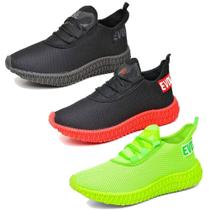 Tênis Esportivo Academia Feminino Colmeia- 3 Pares