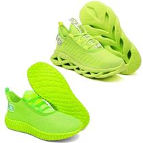 Tênis Esportivo Academia Para Treino - 2 Pares Verde