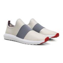 Tênis Esportivo Calce Facil em Tecido Amanda Block Detalhe Elastico e Sola Leve