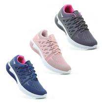 Tênis Esportivo Feminino Academia Fitness Kit 3 Pares Tênis Esportivo Feminino Academia Fitness Kit 3 Pares