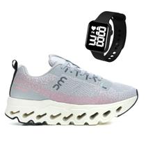 Tênis Esportivo Feminino SprintMax Academia Corrida Caminhada Leve Confortável+ Relogio Smart