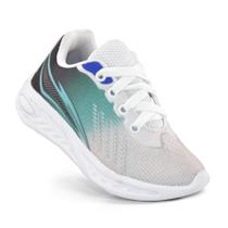 Tenis Esportivo Infantil Branco Verde Unissex