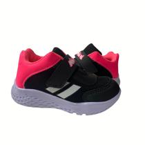 Tênis Esportivo Infantil Feminino Minipé MP2316 Preto/Pink