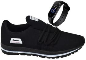 Tênis Esportivo Leve e Confortavel + Relogio Academia Caminhada Corrida