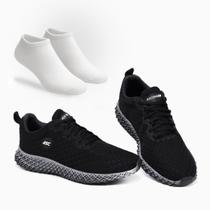 Tênis Esportivo Masculino Ascension Ultra Leve com Meia Branca Conforto para Caminhada, Academia e Uso Diário