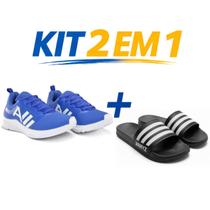 Tênis Esportivo Masculino e Feminino Caminhada Lazer Trabalho Leve mais Chinelo Slide Casual