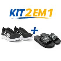 Tênis Esportivo Masculino e Feminino Caminhada Lazer Trabalho Leve mais Chinelo Slide Casual