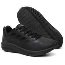 Tênis Esportivo Masculino Leve, Solado em Borracha, Palmilha EVA, Cabedal Nylon Respirável, Para Academia e Corrida