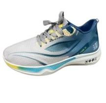 Tenis Esportivo Masculino New Pro Fast Corrida Branco e Azul