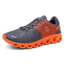Tenis Esportivo Masculino Tecido Nylon Respiravel Cadarço Solado EVA Tecnologico Corrida Caminhada Tamanho:39Cor:Laranj