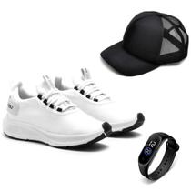 Tênis Esportivo Masculino Treino Academia Fitness Leve Confortável + Relogio + Bone Tênis Esportivo Masculino Treino Academia Fitness Leve Confortável + Relogio + Bone
