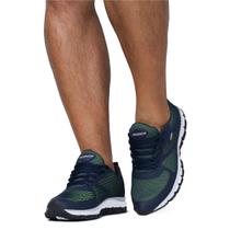 Tênis Esportivo Masculino Treino Corrida Preto com Verde