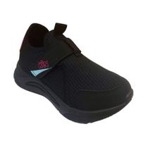 Tênis Esportivo Menina Klin New Sport Preto/Rosa 199114