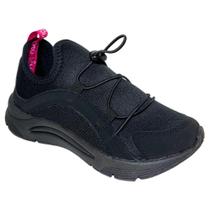 Tênis Esportivo Menina Klin New Sport Preto/Rosa 480050-7