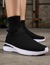 Tênis Esportivo Slip On Preto Liso