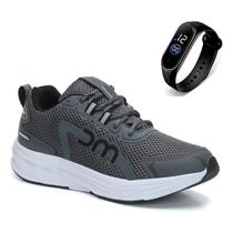 Tênis Esportivo Unissex Airon Treino Caminhada Corrida + Relógio Digital