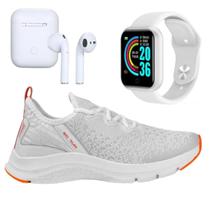 Tênis Esportivo Xtry Treino Academia Caminhada Feminino com Fone sem fio e Relógio Inteligente