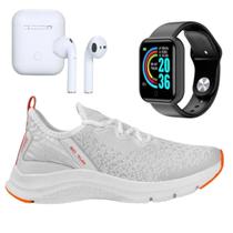Tênis Esportivo Xtry Treino Academia Caminhada Musculação Feminino com Fone sem fio e Relógio Inteligente