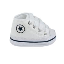 Tênis Estilo All Star Bebê Branco Menino Sapato Infantil - TICOS