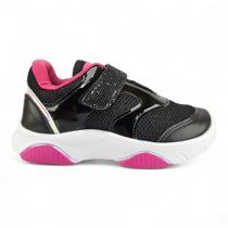 Tenis fem pe com pe 15184 tiras autocolantes c/pedrinhas det verniz