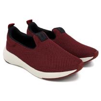 Tênis Fem Usaflex Slip On Tecido Vermelho AH1604002