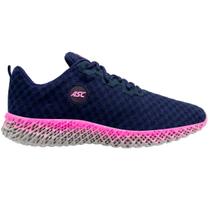 Tênis Feminino Academia Asc Ghost 2 Leve e Confortável Cor Marinho e Rosa