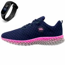 Tenis Feminino Academia Caminhada Ortopêdico Esporte de Amarrar + Relógio Tenis Feminino Academia Caminhada Ortopêdico Esporte de Amarrar + Relógio