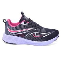 Tênis Feminino academia corrida caminhada confortável leve Tamanho:35Cor:Preto Pink Tênis Feminino academia corrida caminhada confortável leve Tamanho:35Cor:Preto Pink