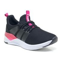 Tênis Feminino Academia Esportivo Amortecedor Gel Caminhada Preto/Rosa 38 - It Shoes