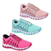 Tênis feminino academia kit 3 pares olympp mega leve