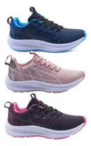 Tênis Feminino Academia Leve Confortável Kit 3 Unid Tênis Feminino Academia Leve Confortável Kit 3 Unid