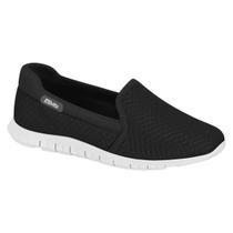 Tênis Feminino Activitta Slip On Conforto Feminino Preto