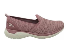 Tênis Feminino Adrun Flex Up Esportivo Rosa Quartzo Bege Slip On 9009f