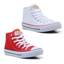 Tenis Feminino All Kit 2 Pares Cano Alto Star Botinha Hi Clássico 112 Bo