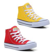 Tenis Feminino All Kit 2 Pares Cano Alto Star Botinha Hi Clássico 121/2Bo