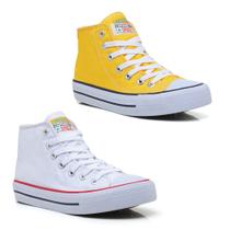 Tenis Feminino All Kit 2 Pares Cano Alto Star Hi Ct Authentic 123/2Bo