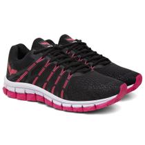 Tenis Feminino AN Preto Rosa Tendencia do ano Calce Facil Lançamento