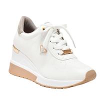 Tênis Feminino Anabela Amarrar Plataforma Via Marte Original Branco