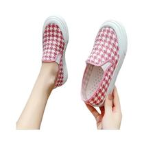 Tênis Feminino Antiderrapante De Lona Vulcanizada Para Primavera/Verão, Estilo Coreano, Com Sola