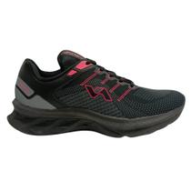 Tenis feminino avura jogging academia treino sport preto/pink