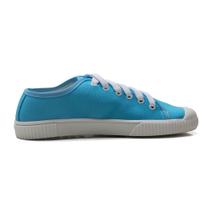 Tênis Feminino Azul Casual Conforto Cadarço Cano Baixo