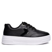 Tênis Feminino Beira Rio Casual Napa Texturizada Preto