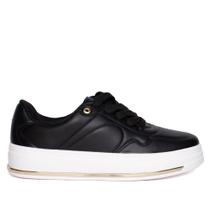 Tênis Feminino Beira Rio Napa Soft Milano Preto