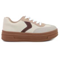 Tênis Feminino Beira Rio Plataforma Bege - 4321 Tênis Feminino Beira Rio Plataforma Bege - 4321