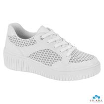 Tênis Feminino Beira Rio Platform Casual Glitter Dourado Conforto