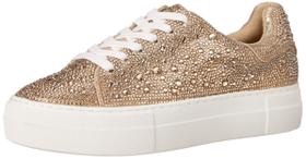 Tênis Feminino Betsey Johnson Sidny Dourado Claro Tamanho 10 Tênis Feminino Betsey Johnson Sidny Dourado Claro Tamanho 10