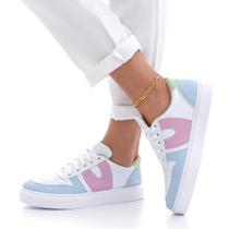 Tênis Feminino Blogueira Casual Super Tendência Azul