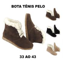 Tênis Feminino Bota de Inverno Neve 100% Forrada Pelo Lã Confort MG801 - LB