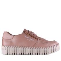 Tênis Feminino Bottero Couro Burnish SNK 370402 Broen/Nude
