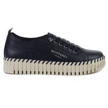 Tênis Feminino Bottero Plataforma Couro Preto - 370401